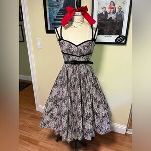 Pink & Black Micheline Pitt 50s pinup dress - M